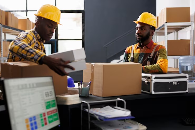 Customs Clearance imgi 12 warehouse employees putting boxes desk ready shipment 482257 77668