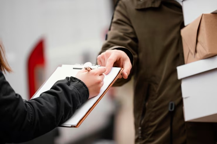Customs Clearance imgi 19 close up signing package delivery 23 2148869413